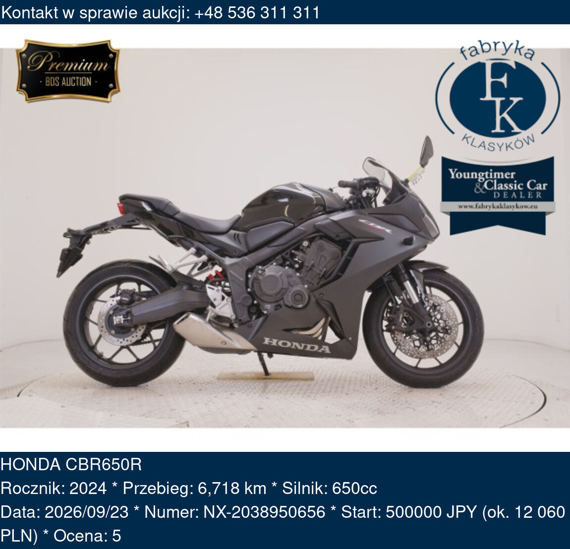 HONDA CBR650R 2024 - zdjęcie 2