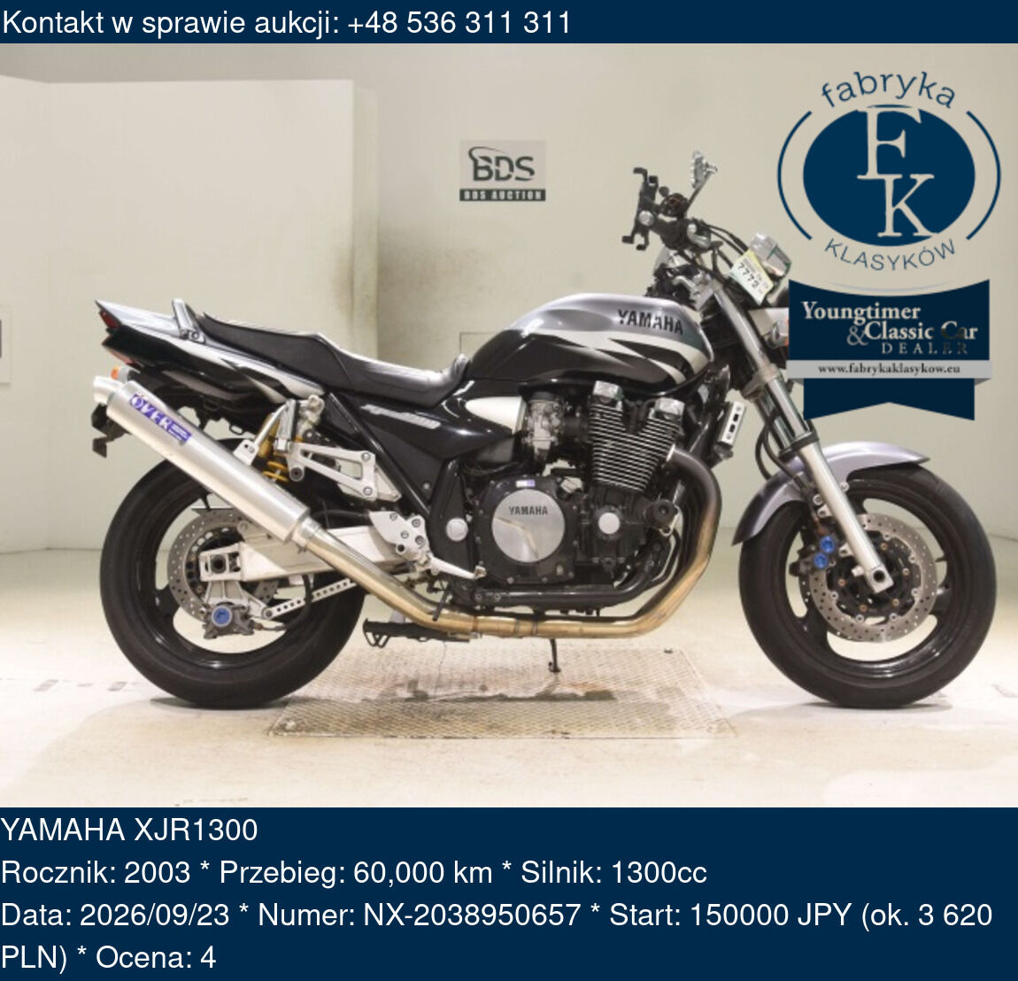 YAMAHA XJR1300 2003 - zdjęcie 2