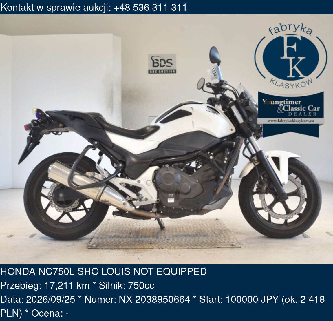 HONDA NC750L SHO LOUIS NOT EQUIPPED  - zdjęcie 2