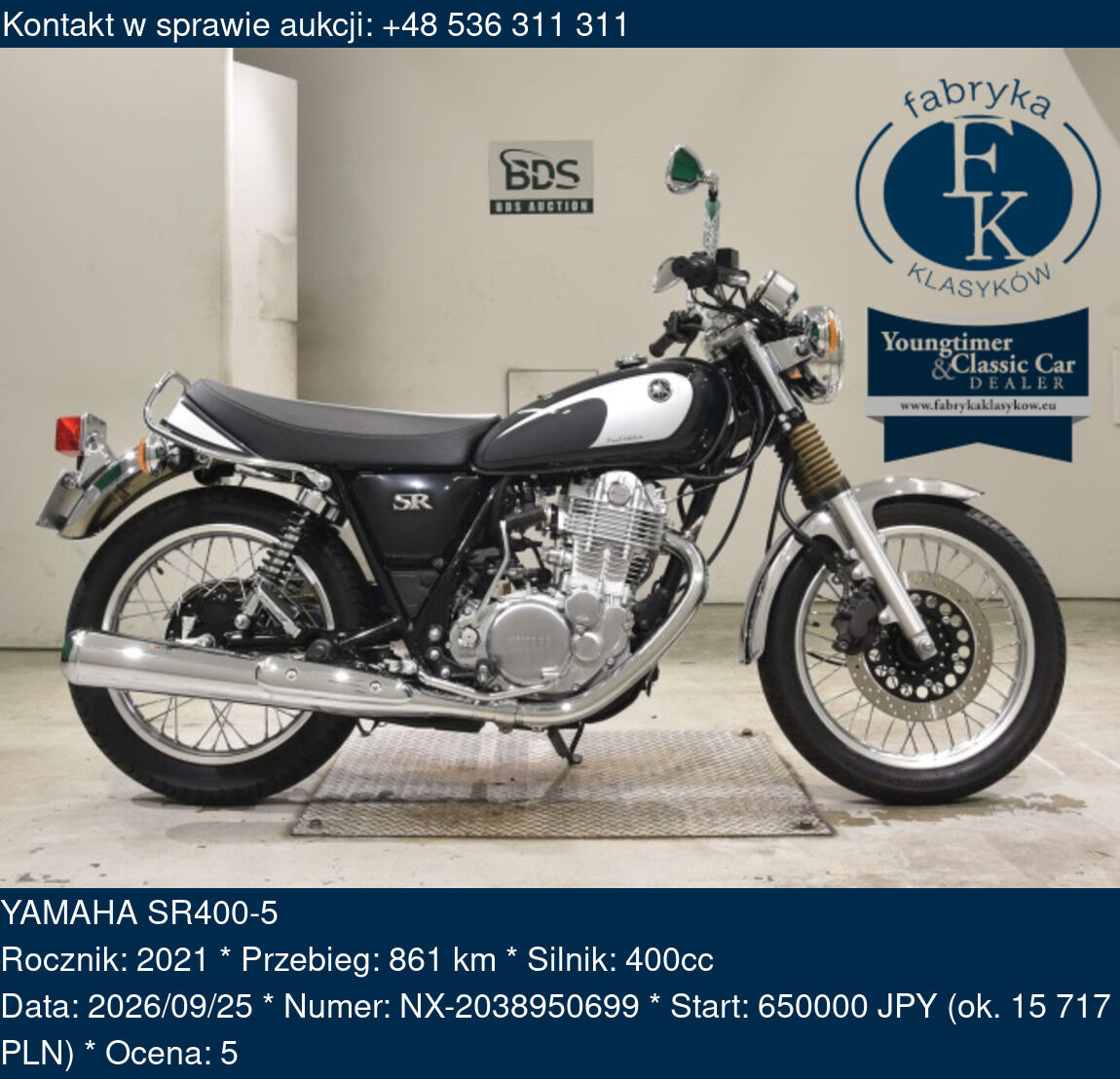 YAMAHA SR400-5 2021 - zdjęcie 2