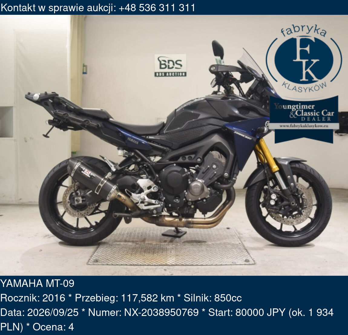 YAMAHA MT-09 2016 - zdjęcie 2