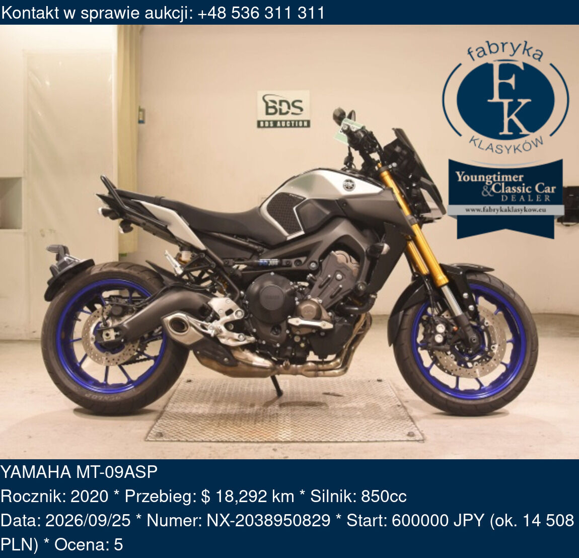 YAMAHA MT-09ASP 2020 - zdjęcie 2