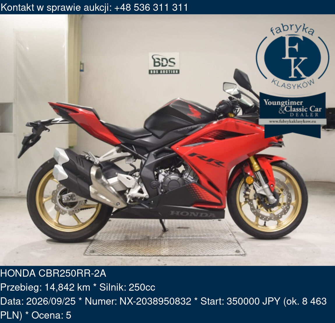 HONDA CBR250RR-2A  - zdjęcie 2