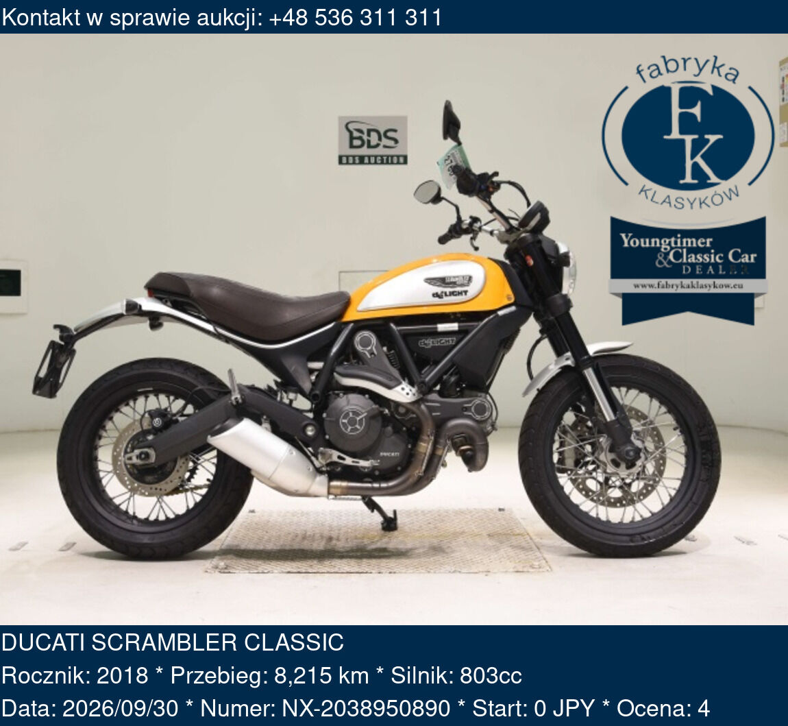 DUCATI SCRAMBLER CLASSIC 2018 - zdjęcie 2