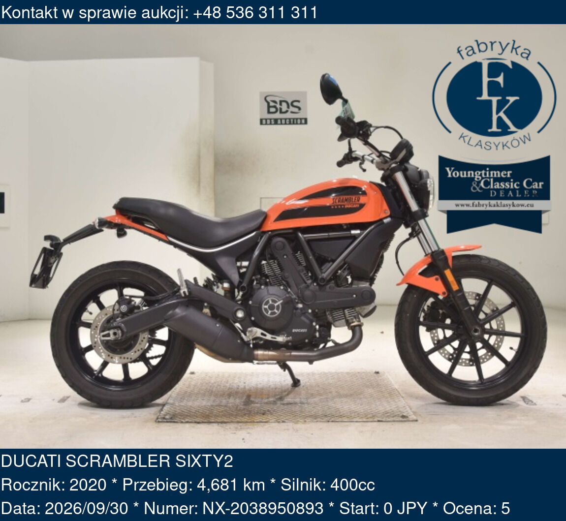 DUCATI SCRAMBLER SIXTY2 2020 - zdjęcie 2