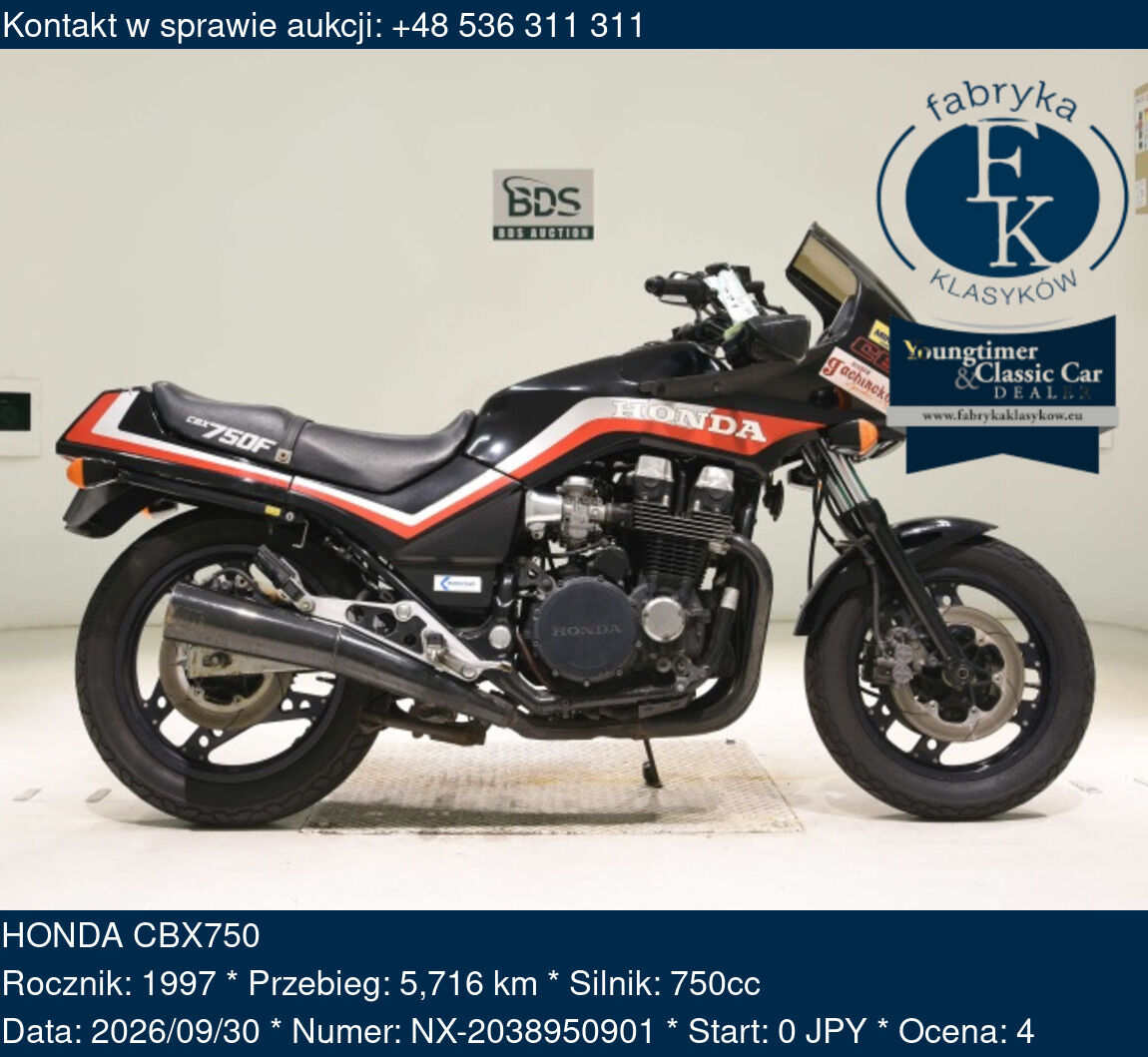 HONDA CBX750 1997 - zdjęcie 2