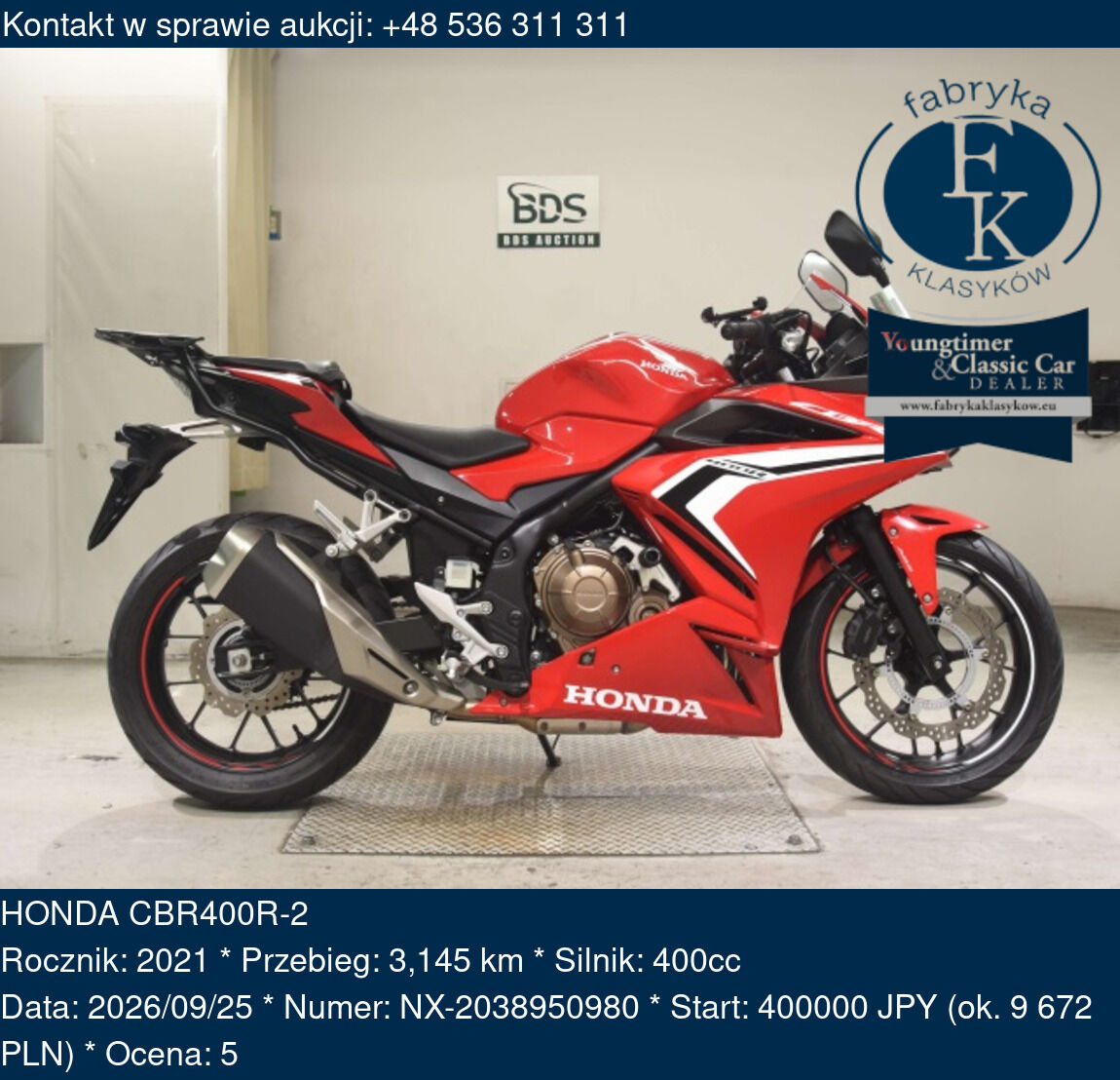 HONDA CBR400R-2 2021 - zdjęcie 2