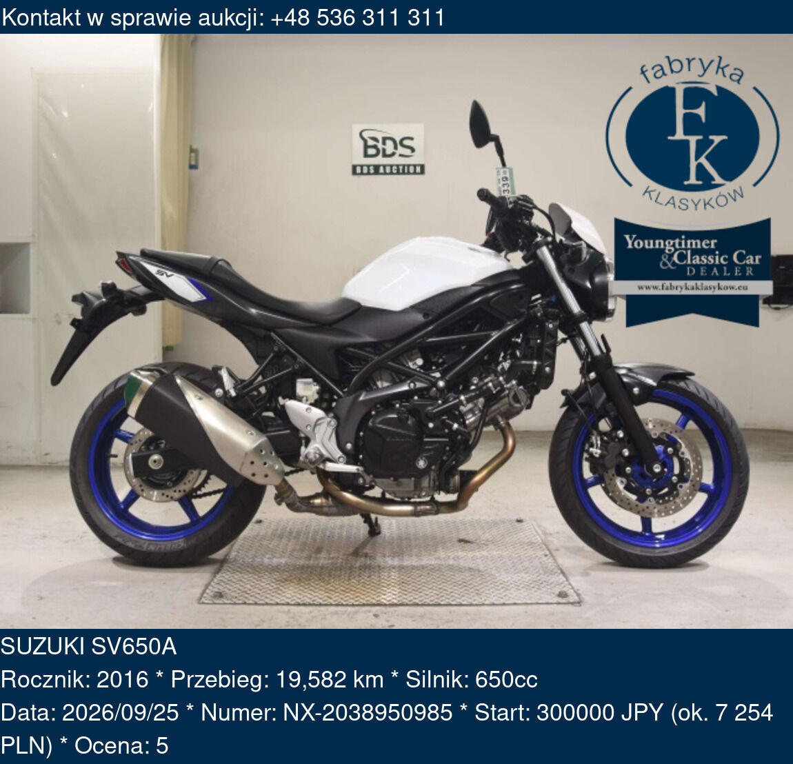 SUZUKI SV650A 2016 - zdjęcie 2