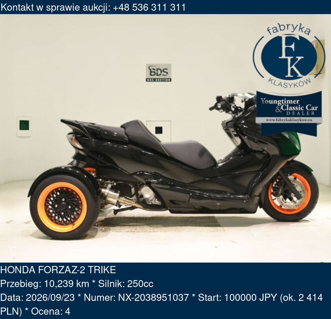 HONDA FORZAZ-2 TRIKE - zdjęcie 2