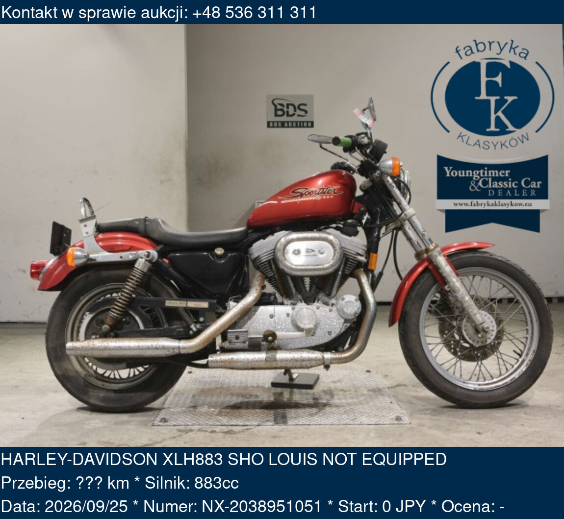 HARLEY-DAVIDSON XLH883 SHO LOUIS NOT EQUIPPED  - zdjęcie 2