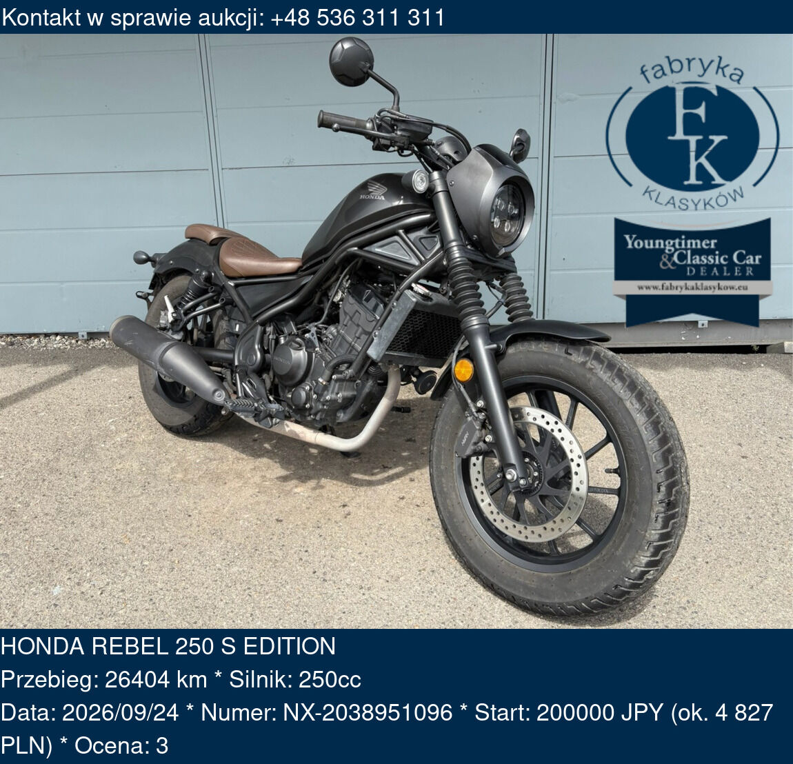 HONDA REBEL 250 S EDITION  - zdjęcie 2