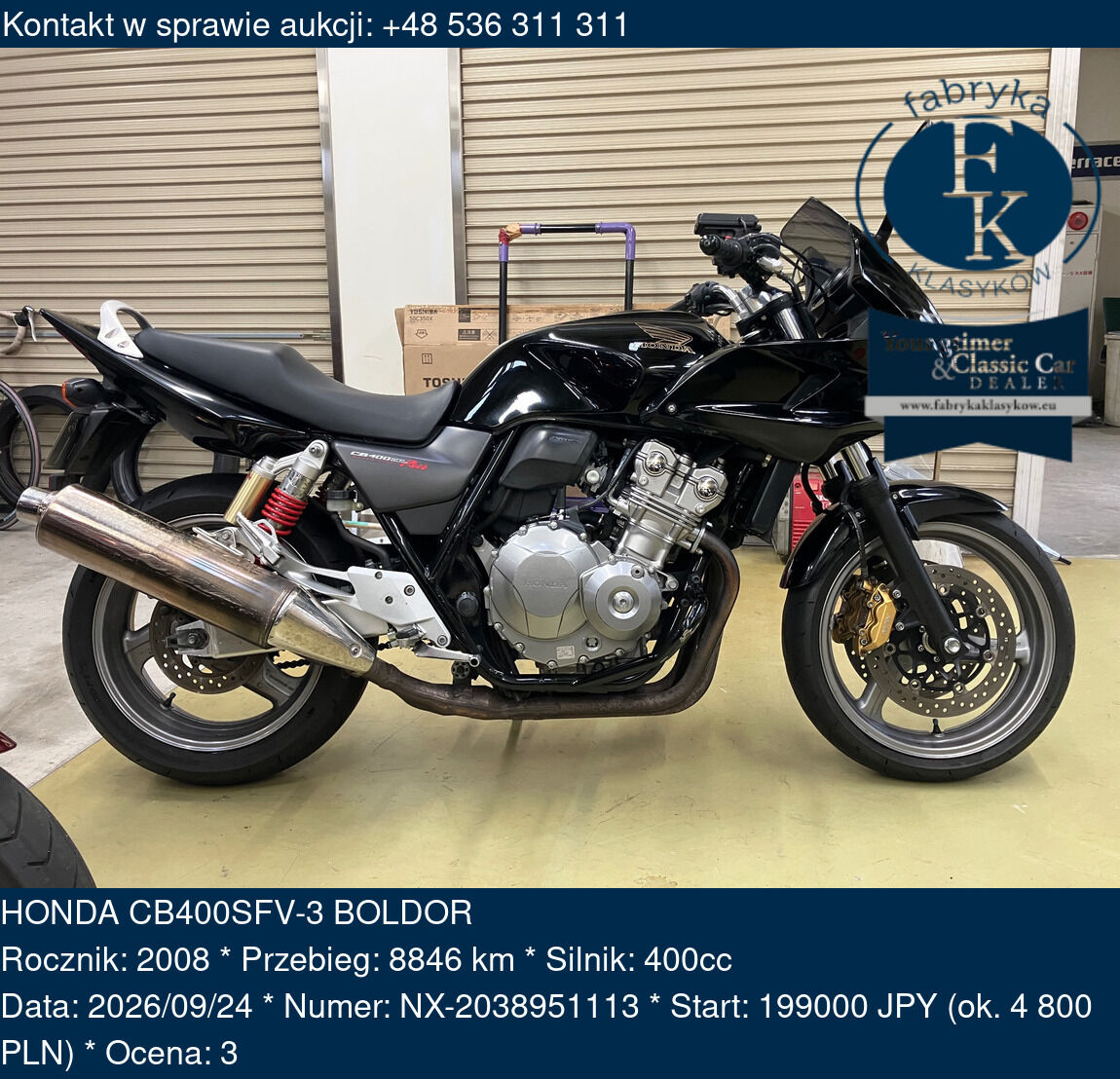 HONDA CB400SFV-3 BOLDOR 2008 - zdjęcie 2