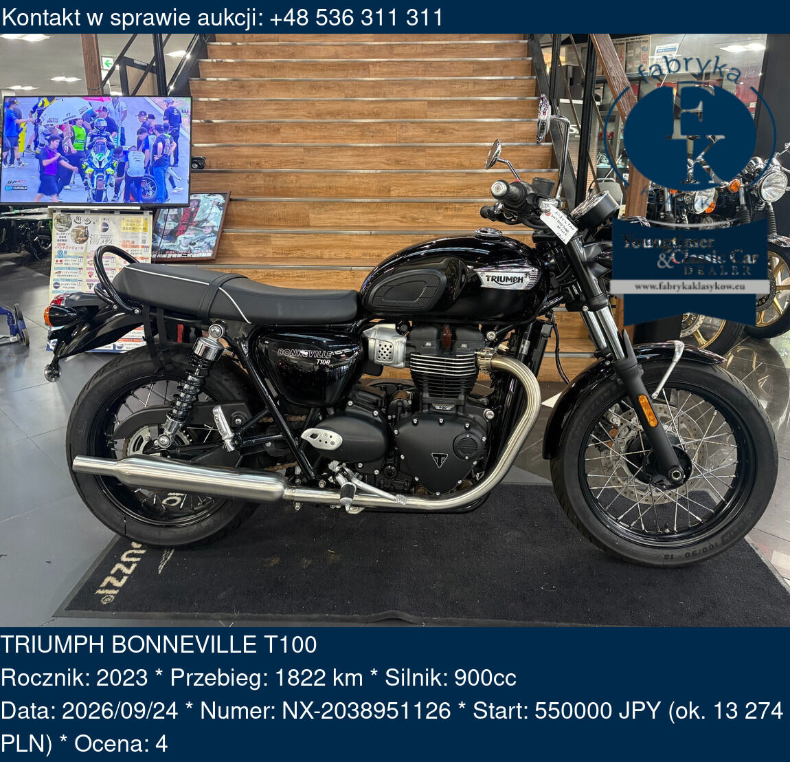 TRIUMPH BONNEVILLE T100 2023 - zdjęcie 2
