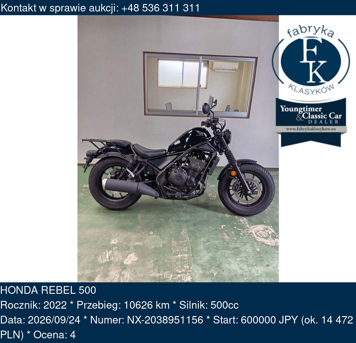 HONDA REBEL 500 2022 - zdjęcie 2