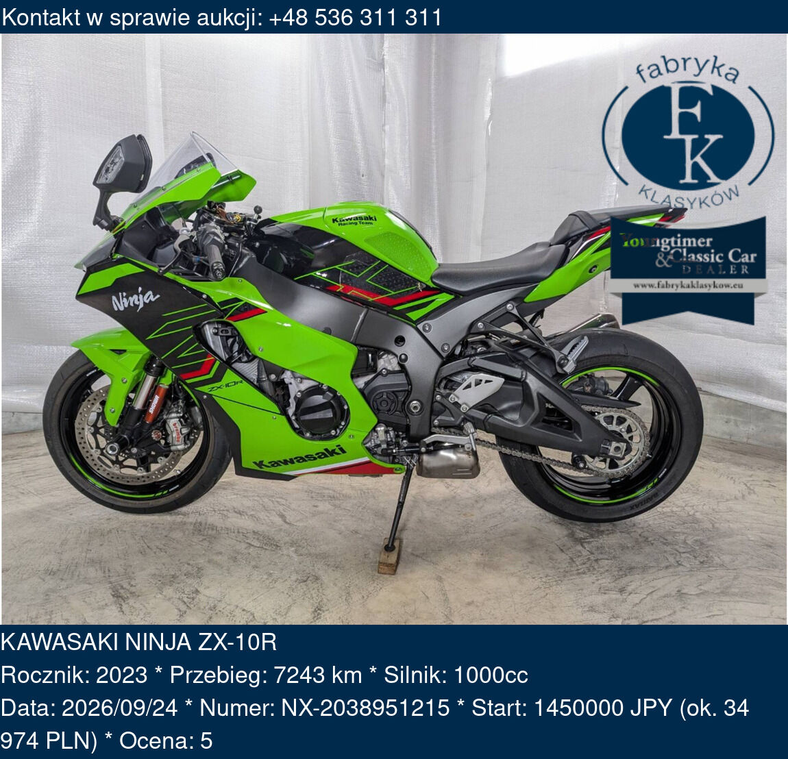 KAWASAKI NINJA ZX-10R 2023 - zdjęcie 2