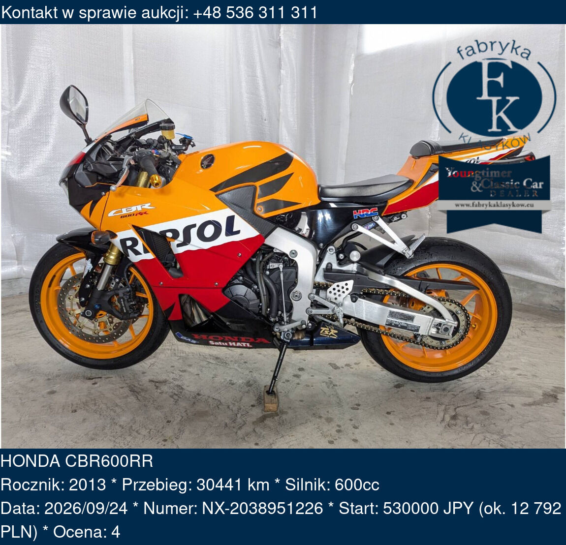 HONDA CBR600RR 2013 - zdjęcie 2