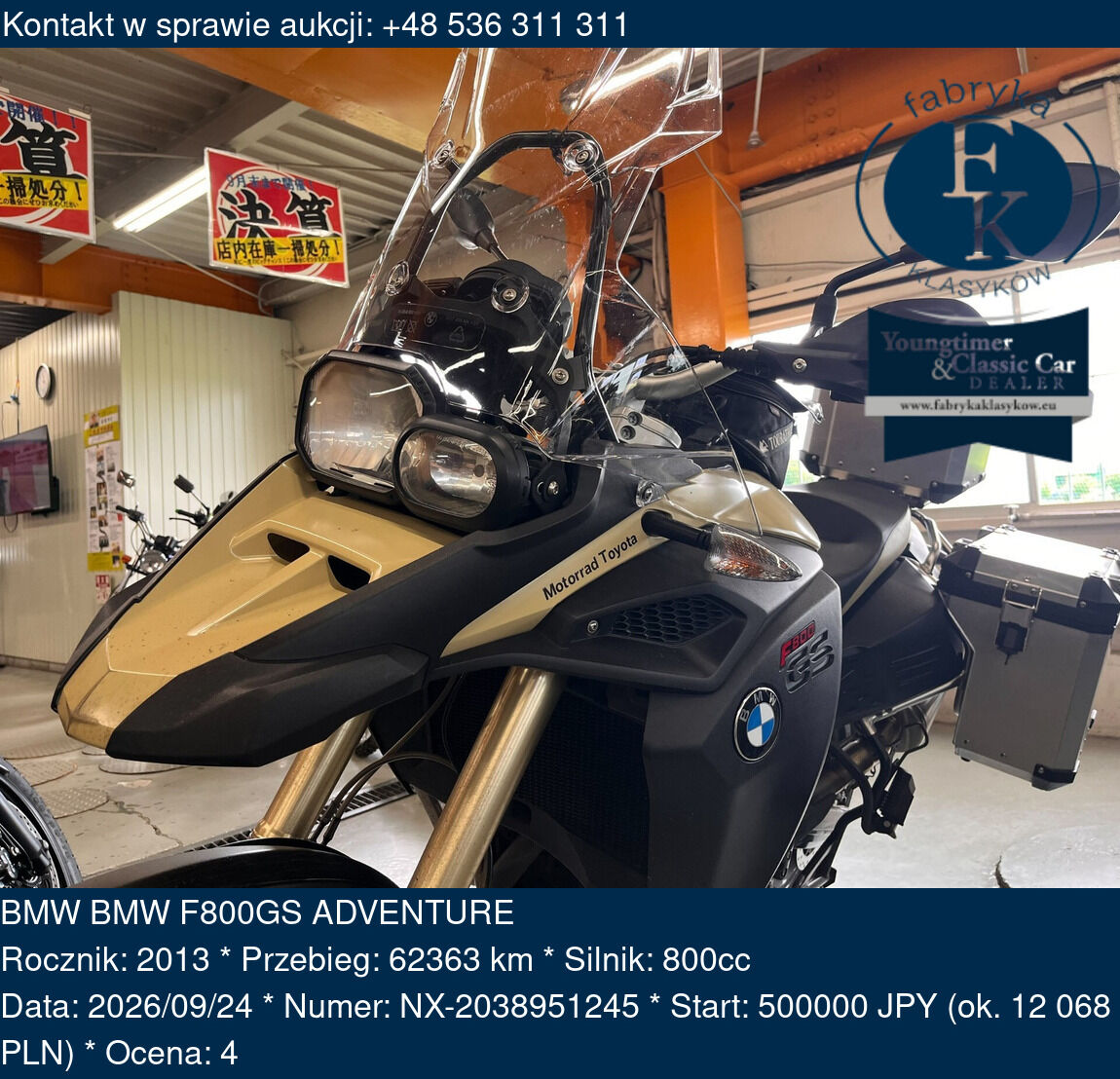 BMW BMW F800GS ADVENTURE 2013 - zdjęcie 2