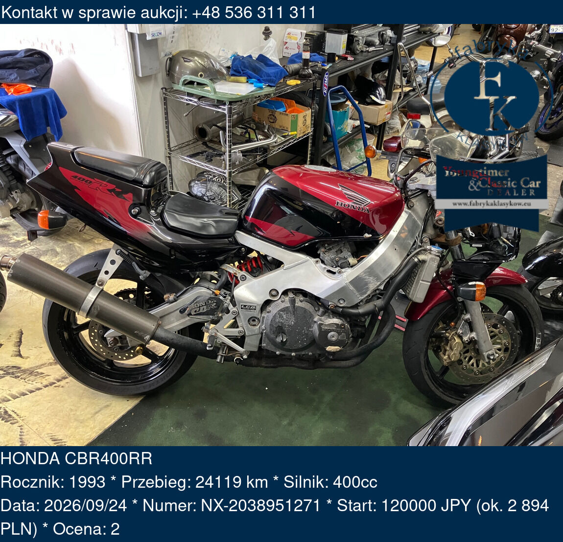 HONDA CBR400RR 1993 - zdjęcie 2