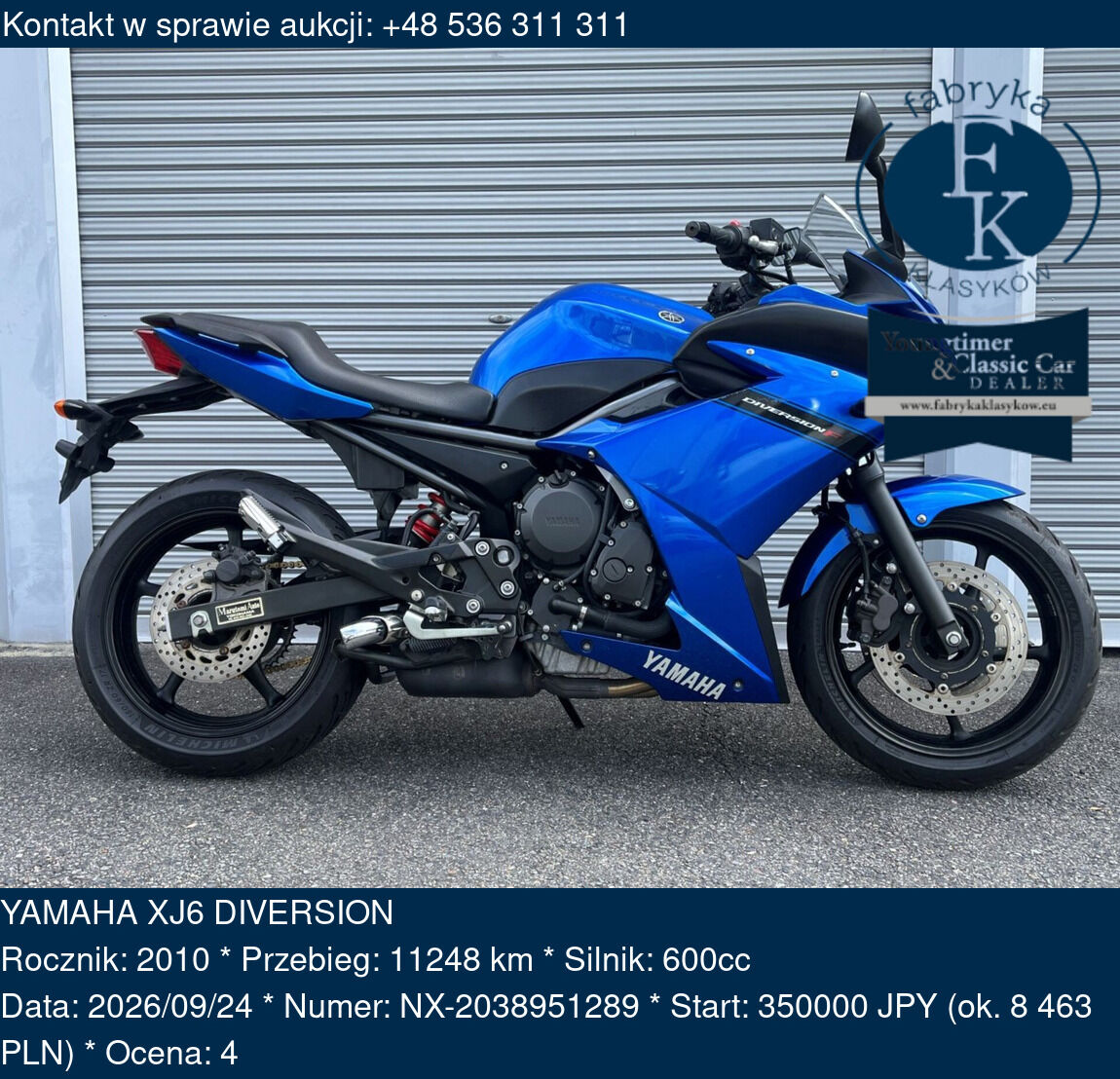 YAMAHA XJ6 DIVERSION 2010 - zdjęcie 2