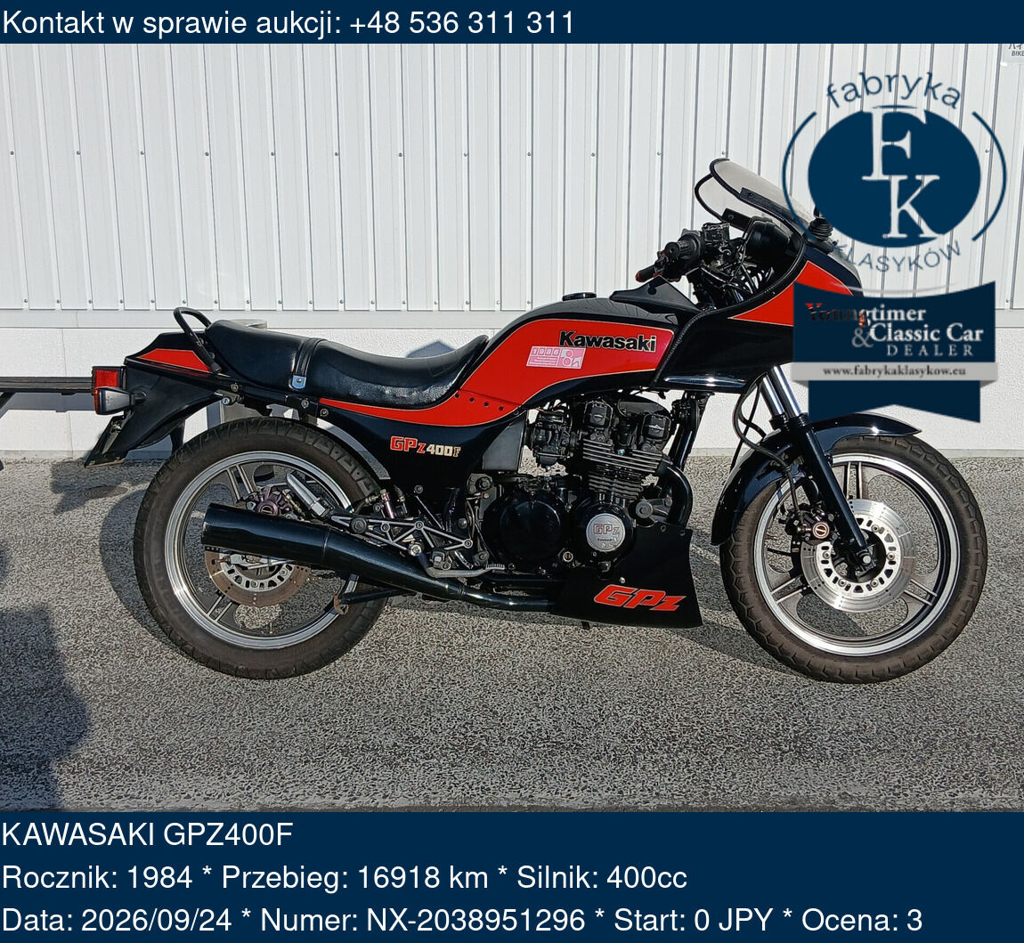 KAWASAKI GPZ400F 1984 - zdjęcie 2