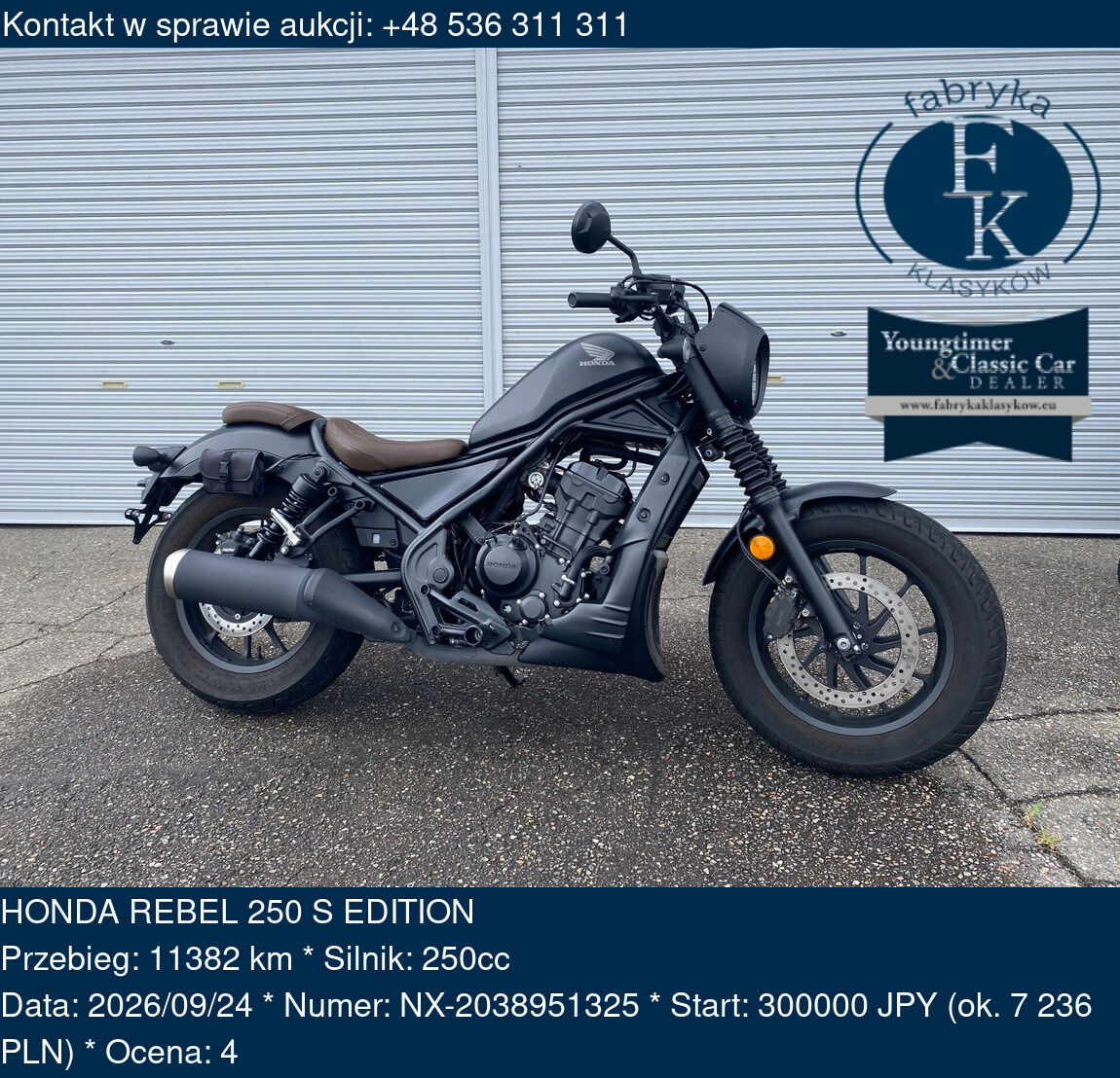 HONDA REBEL 250 S EDITION  - zdjęcie 2