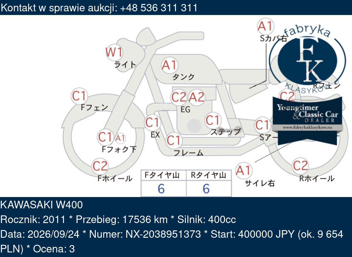 KAWASAKI W400 2011 - zdjęcie 2