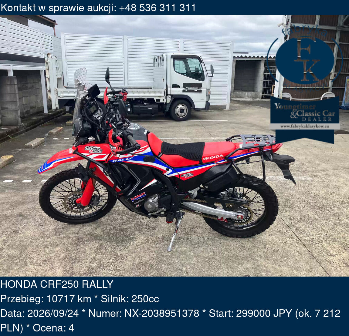 HONDA CRF250 RALLY  - zdjęcie 2