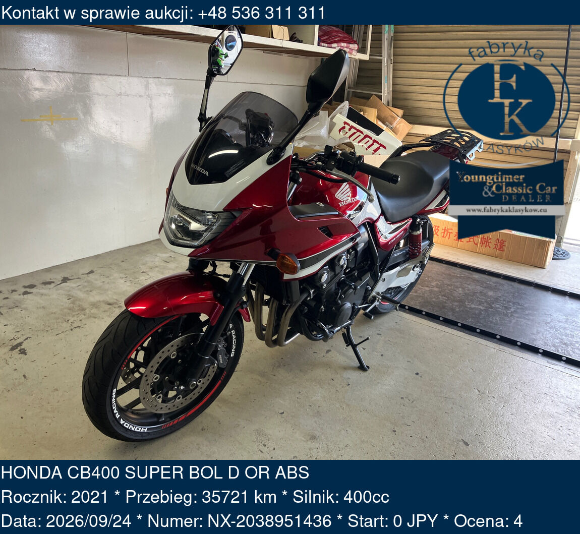 HONDA CB400 SUPER BOL D OR ABS 2021 - zdjęcie 2