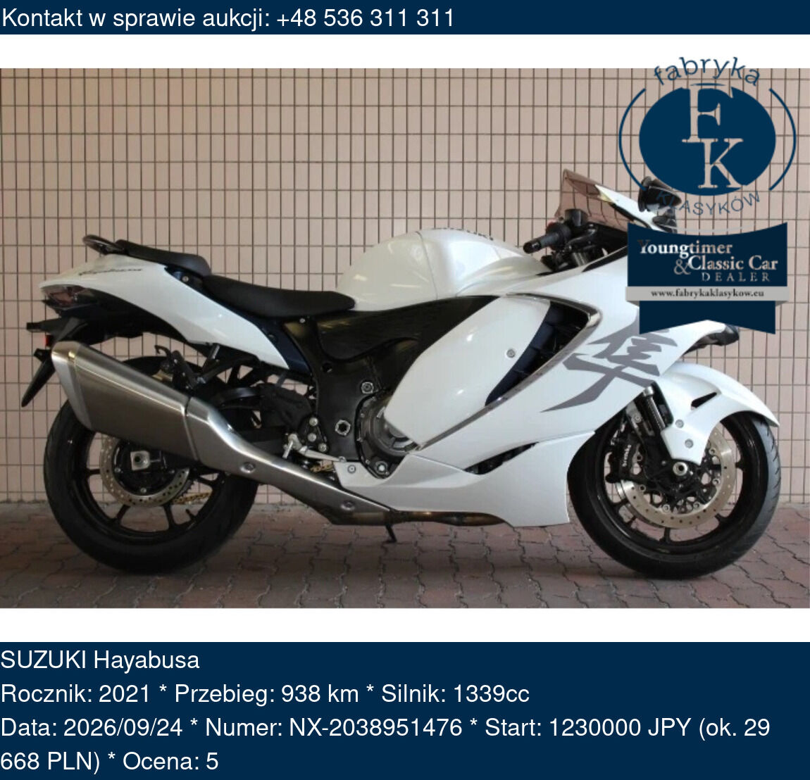 SUZUKI Hayabusa 2021 - zdjęcie 2