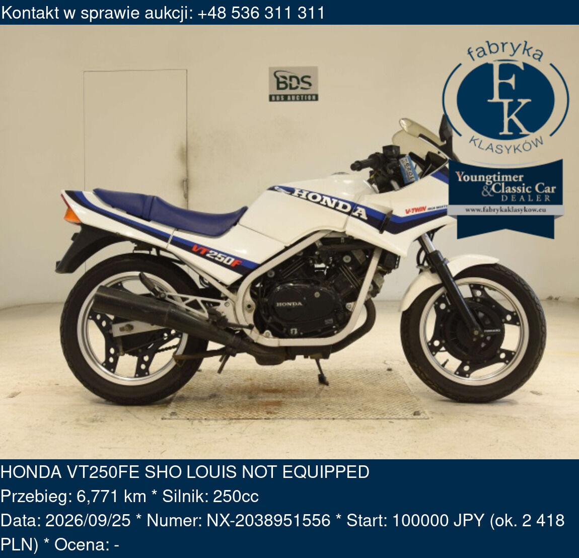 HONDA VT250FE SHO LOUIS NOT EQUIPPED  - zdjęcie 2