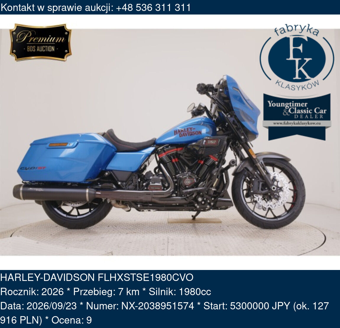 HARLEY-DAVIDSON FLHXSTSE1980CVO 2026 - zdjęcie 2