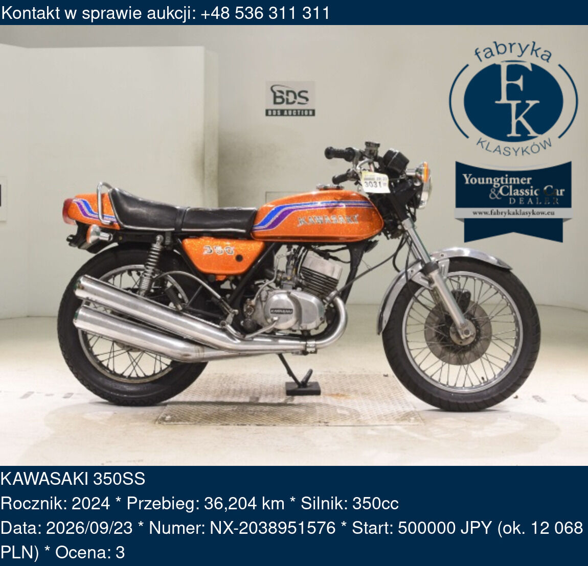 KAWASAKI 350SS 2024 - zdjęcie 2