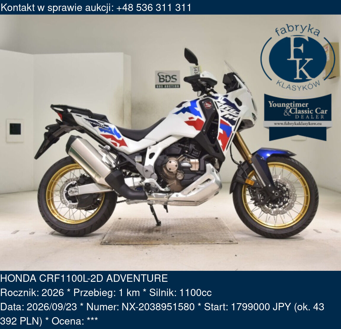 HONDA CRF1100L-2D ADVENTURE 2026 - zdjęcie 2