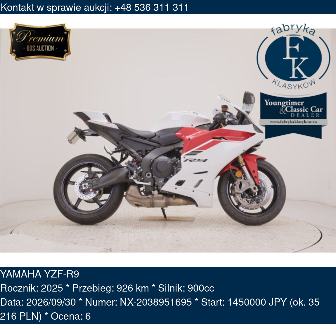YAMAHA YZF-R9 2025 - zdjęcie 2