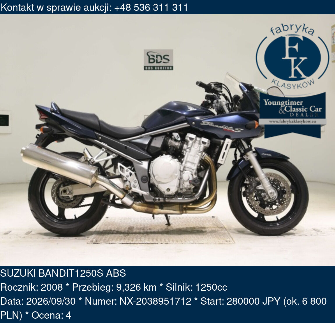 SUZUKI BANDIT1250S ABS 2008 - zdjęcie 2