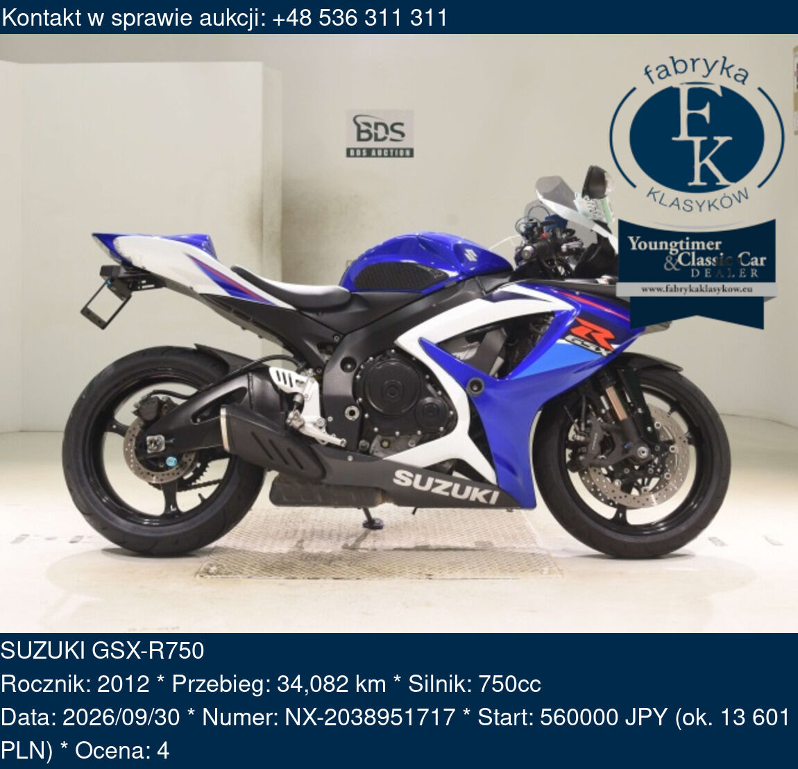 SUZUKI GSX-R750 2012 - zdjęcie 2