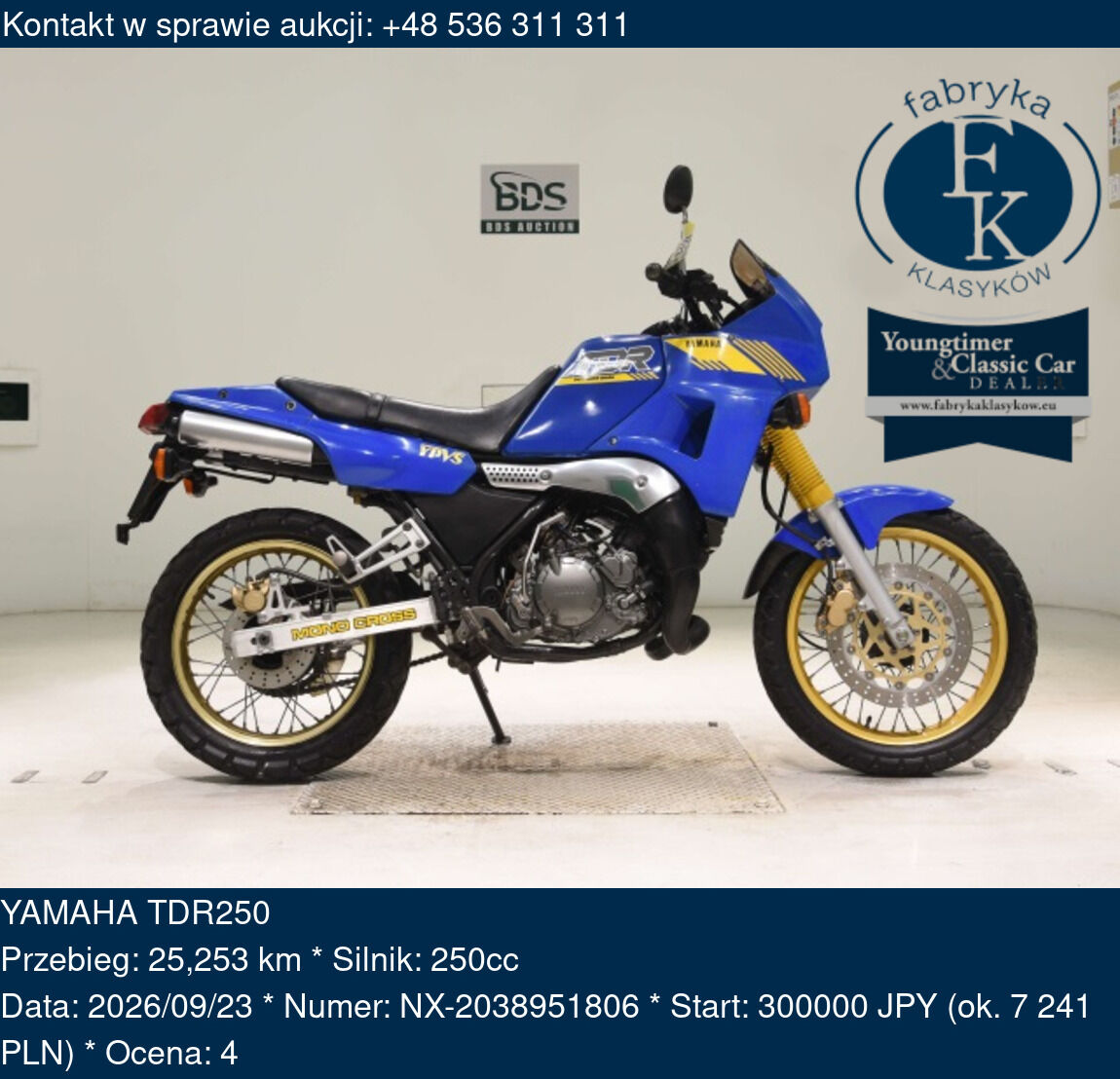 YAMAHA TDR250  - zdjęcie 2