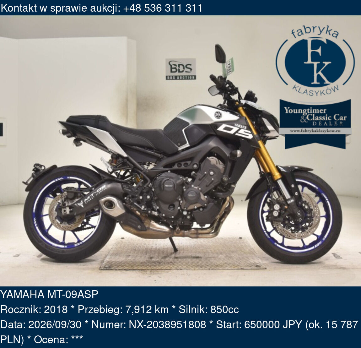 YAMAHA MT-09ASP 2018 - zdjęcie 2