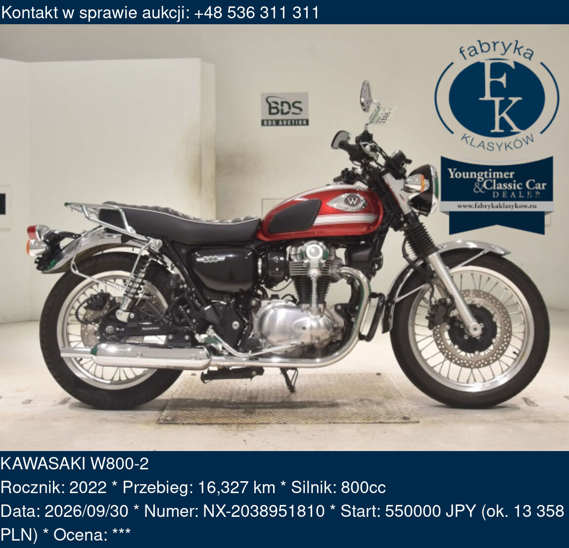 KAWASAKI W800-2 2022 - zdjęcie 2