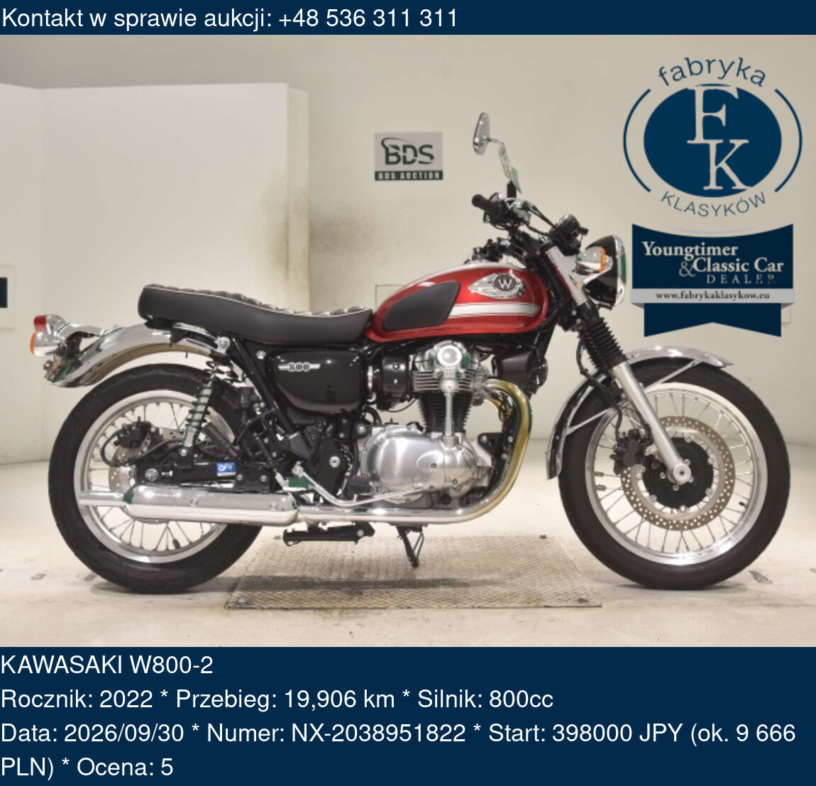 KAWASAKI W800-2 2022 - zdjęcie 2