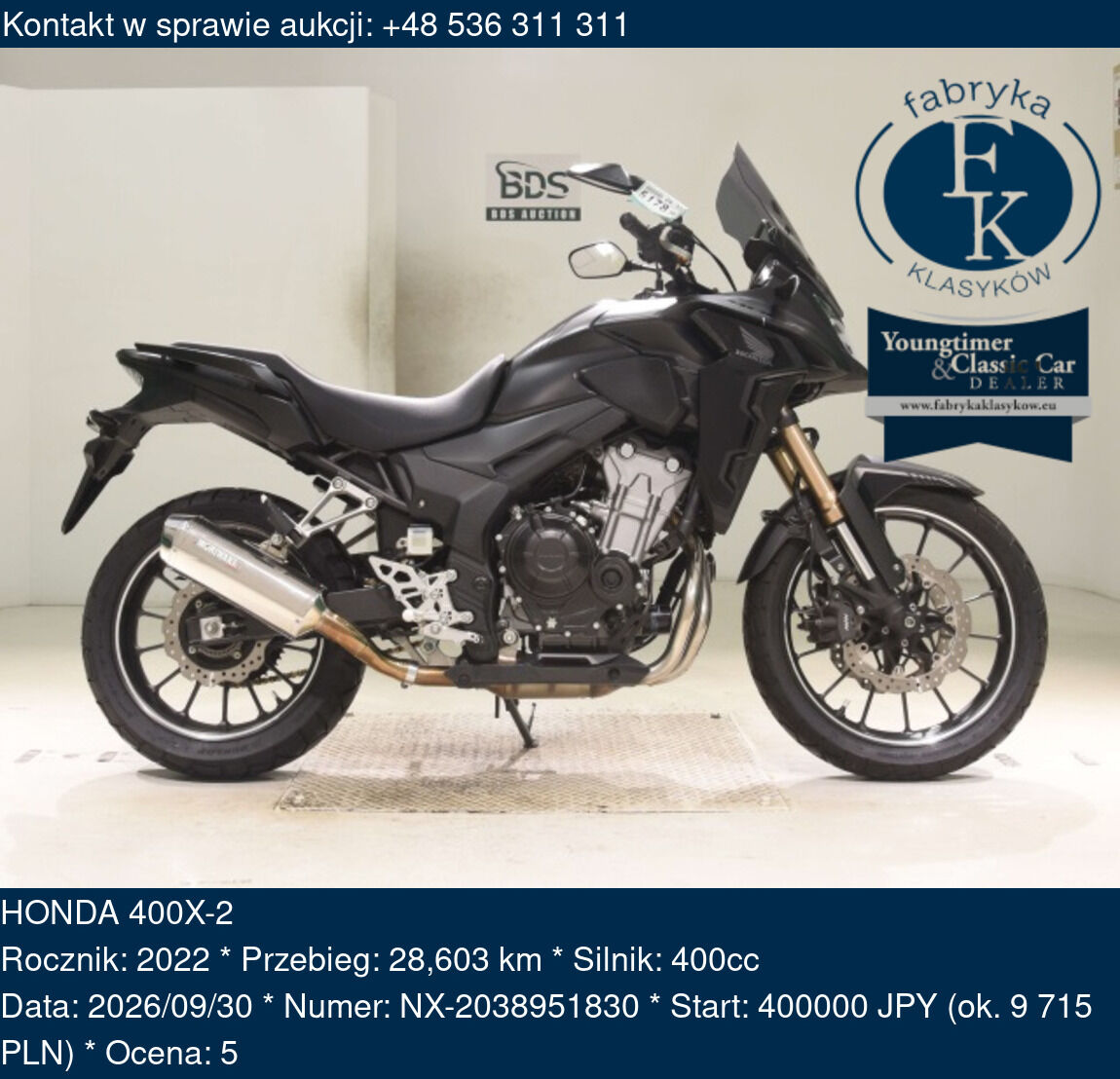 HONDA 400X-2 2022 - zdjęcie 2