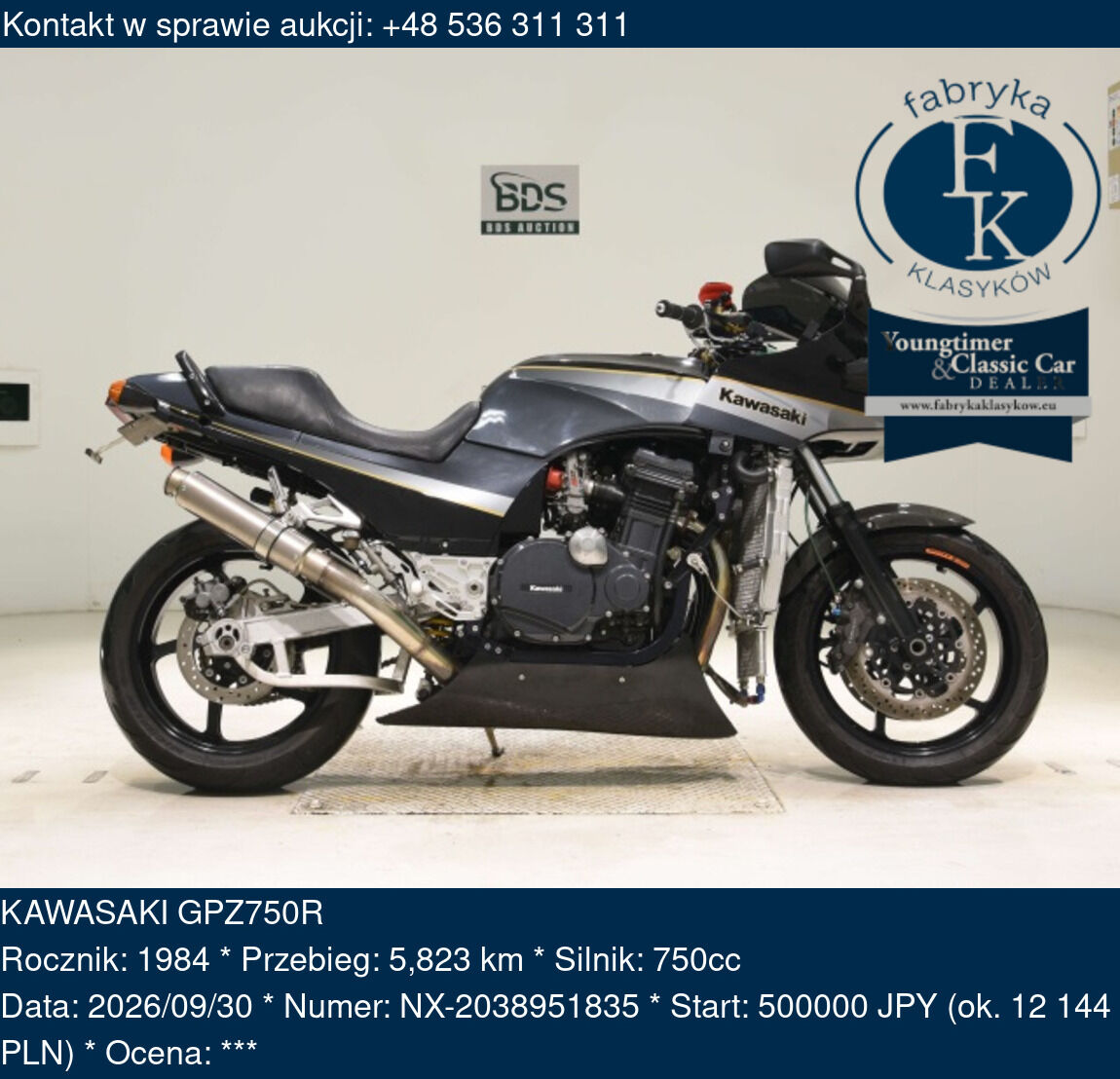 KAWASAKI GPZ750R 1984 - zdjęcie 2