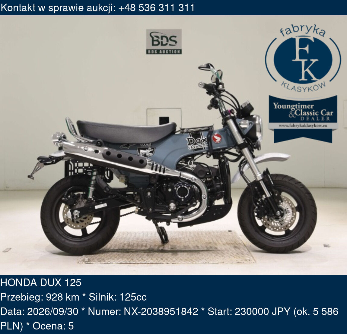 HONDA DUX 125  - zdjęcie 2