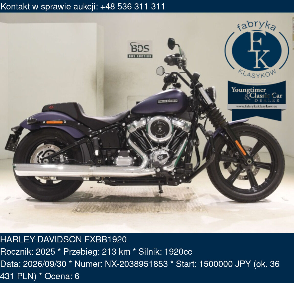 HARLEY-DAVIDSON FXBB1920 2025 - zdjęcie 2