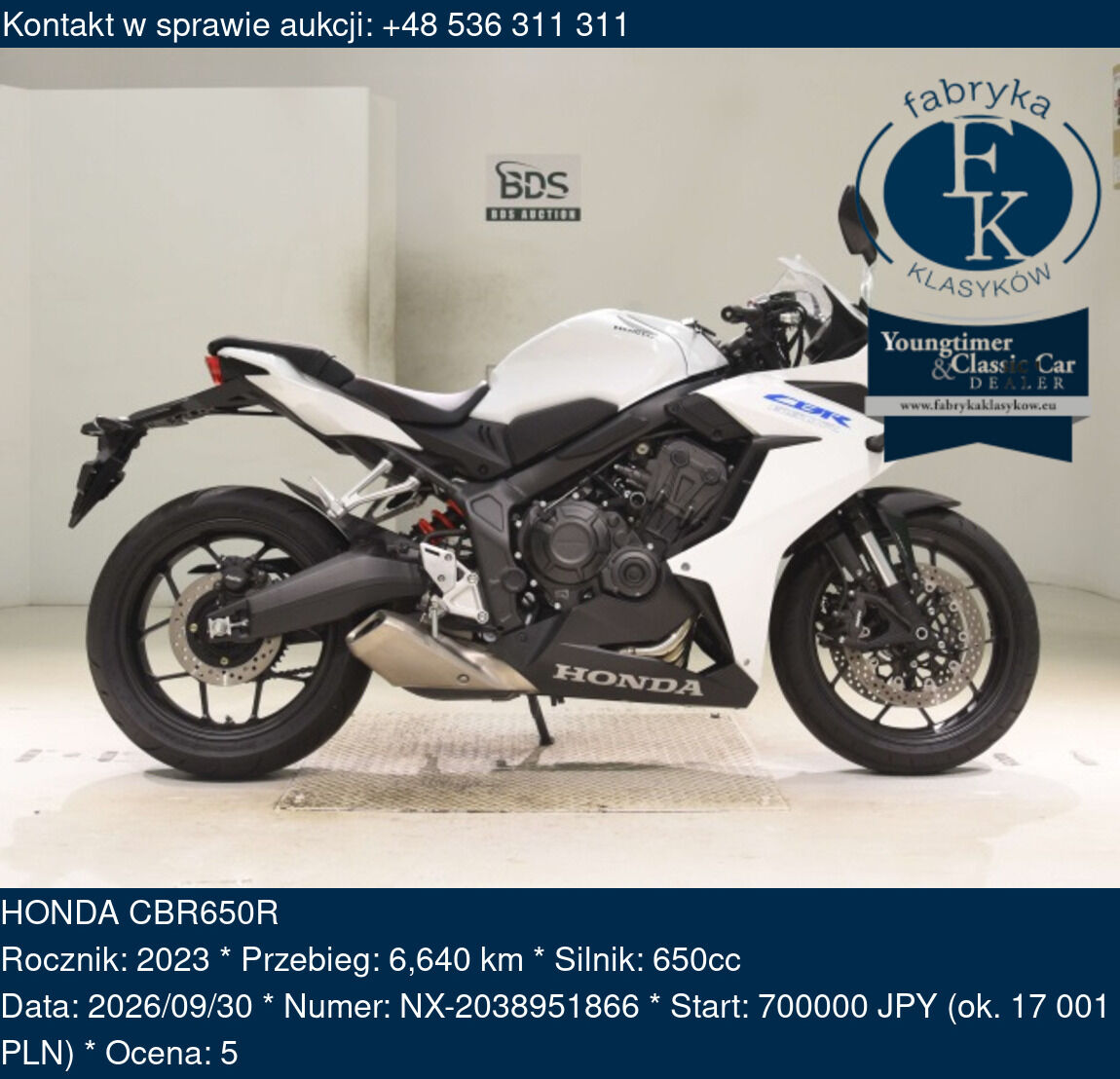 HONDA CBR650R 2023 - zdjęcie 2
