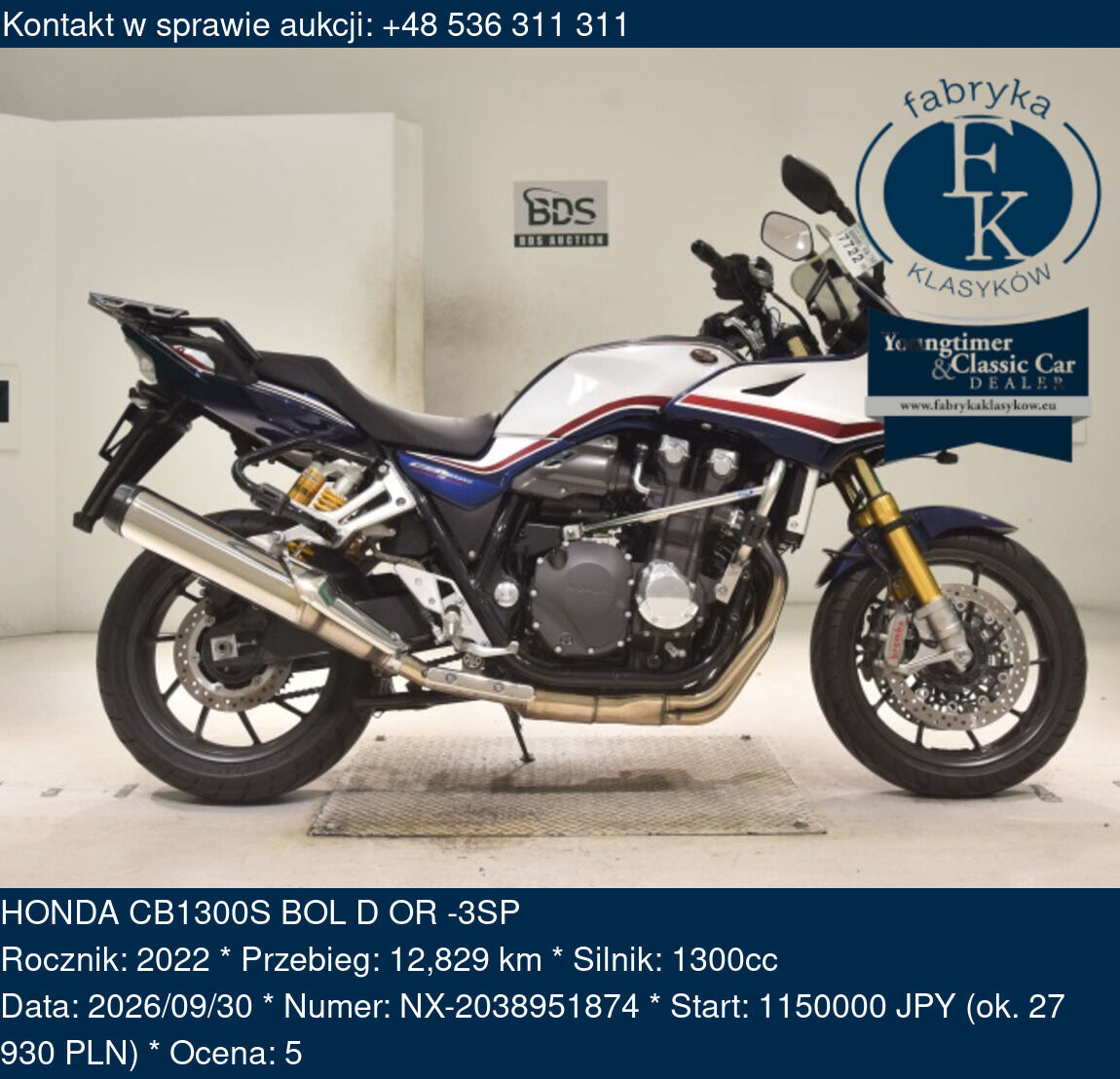 HONDA CB1300S BOL D OR -3SP 2022 - zdjęcie 2