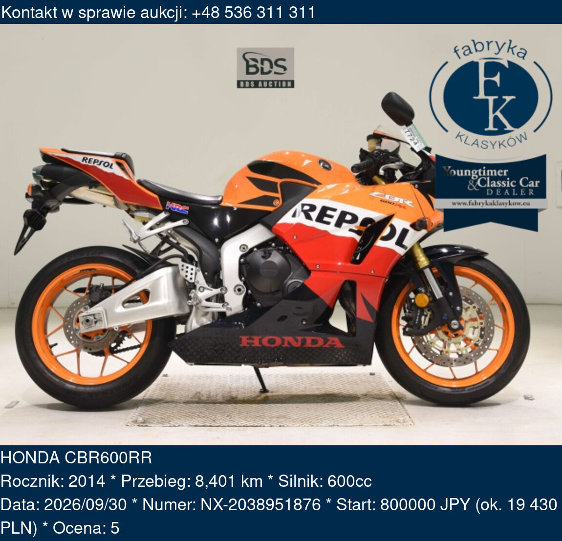 HONDA CBR600RR 2014 - zdjęcie 2