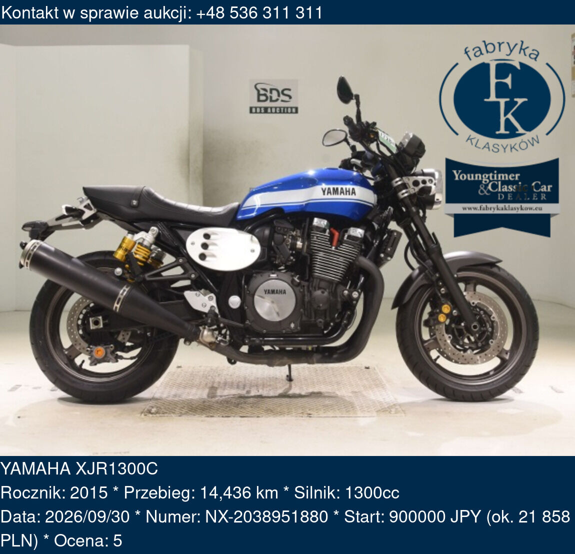 YAMAHA XJR1300C 2015 - zdjęcie 2