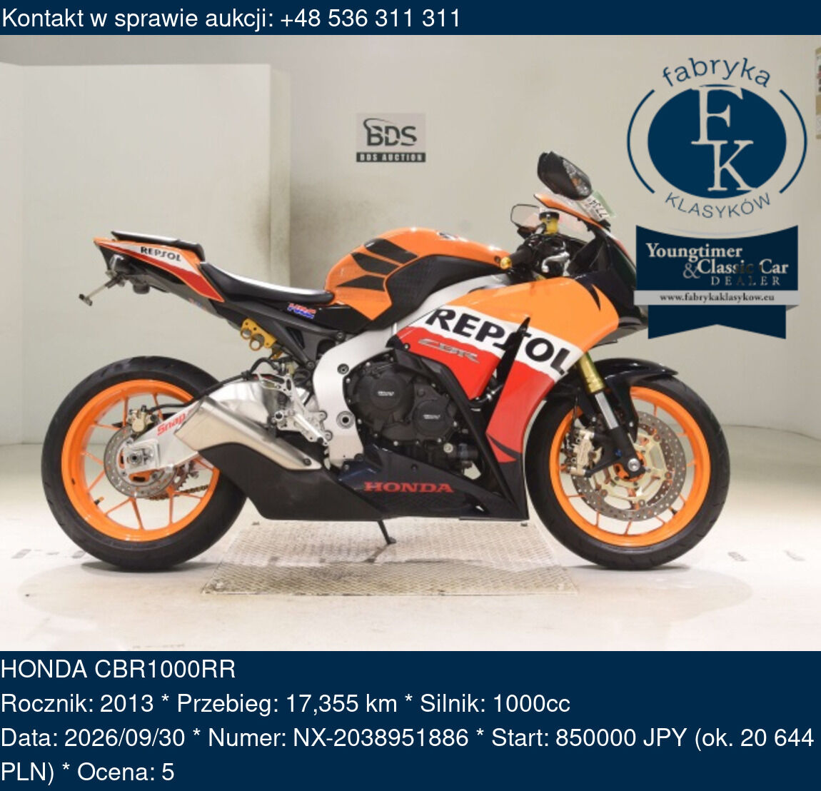 HONDA CBR1000RR 2013 - zdjęcie 2