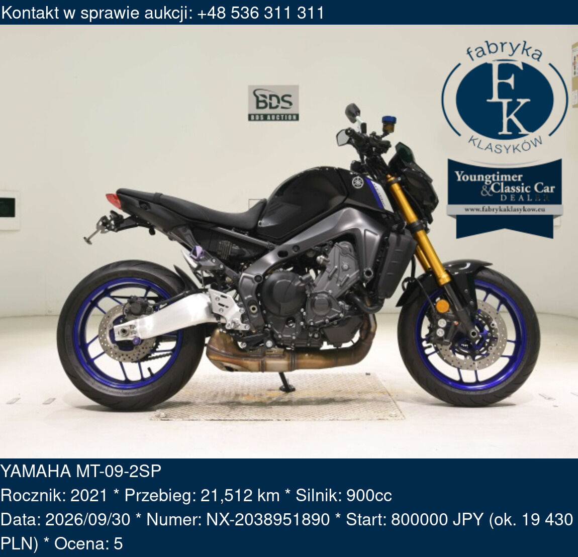YAMAHA MT-09-2SP 2021 - zdjęcie 2